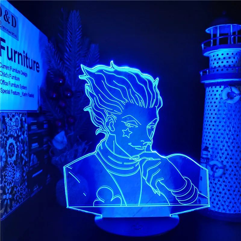 Hunter X Hisoka Аниме фигурки ночные огни 3D Lampara Gon Рождественский подарок для детей
