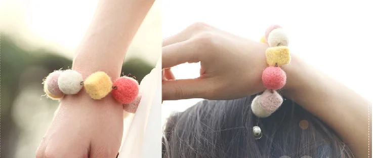 Candy wave pointset wool needlepoint kit felt needle felting bracelet craft needlecraft DIY handmade | Дом и сад