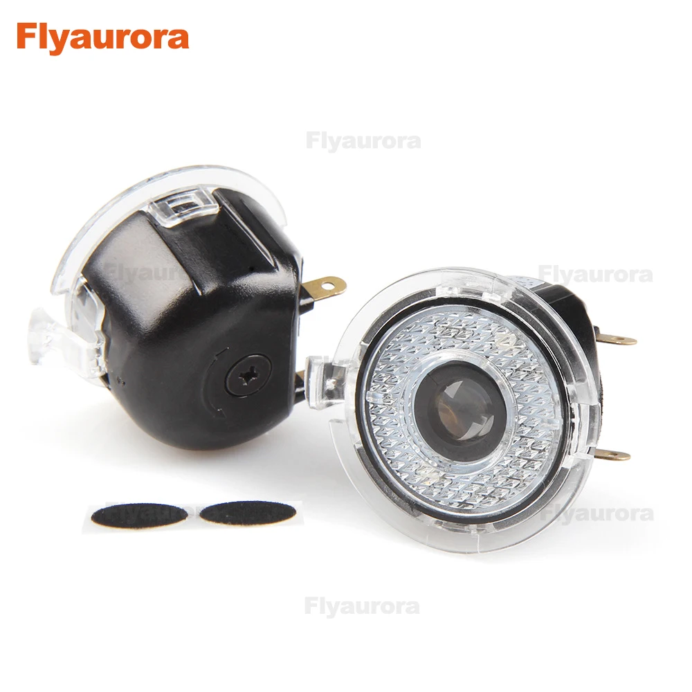 Flyaurora 1 пара светодиодный автомобиль для Ford Focus светодиодный автомобильный боковой буксировочный зеркало Лужу Логотип светильник Зеркало заднего вида проектор светильник для Ford Focus