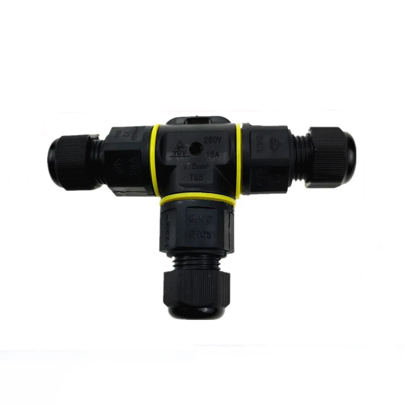 3 способа водонепроницаемый разъем электрического кабеля сплиттер Т-образный