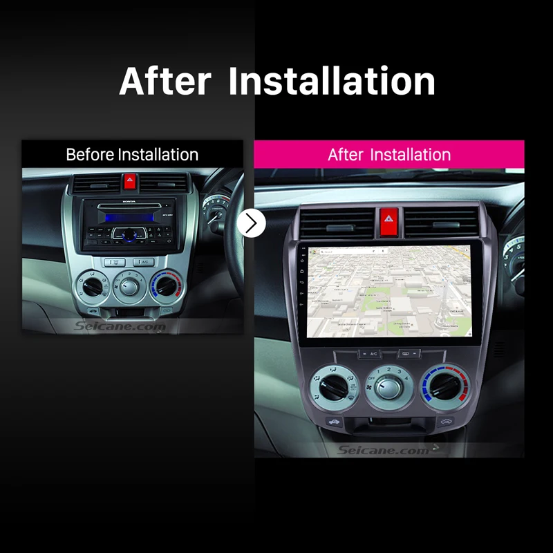 Seicane Android 10 0 2DIN 1 "автомобильное радио с Bluetooth GPS навигацией FM WIFI для 2011-2016 Honda CITY