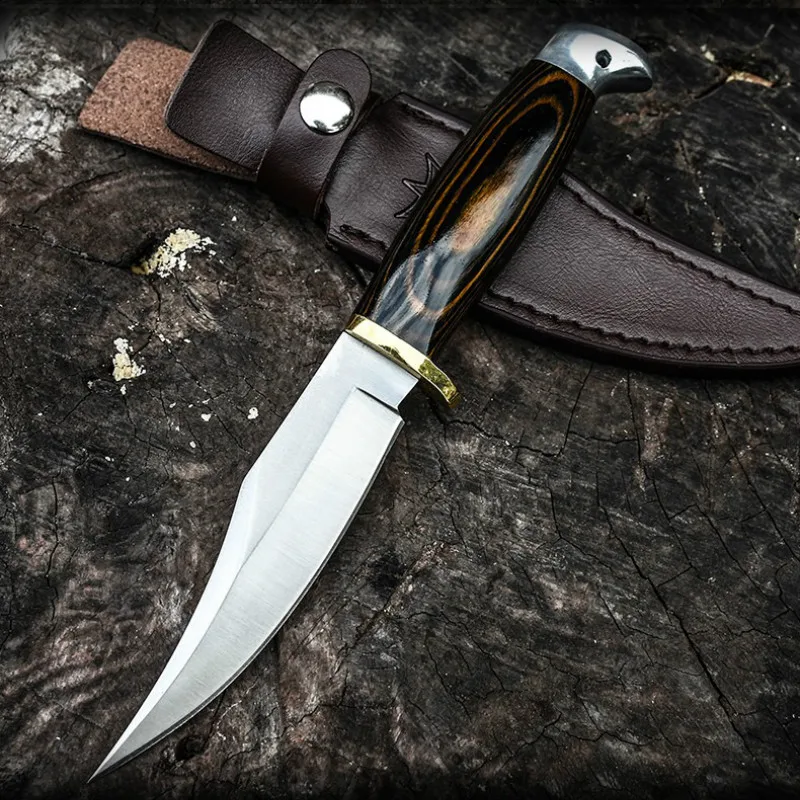 Hysenss охотничьи ножи из нержавеющей стали для дерева ручка с фиксированным