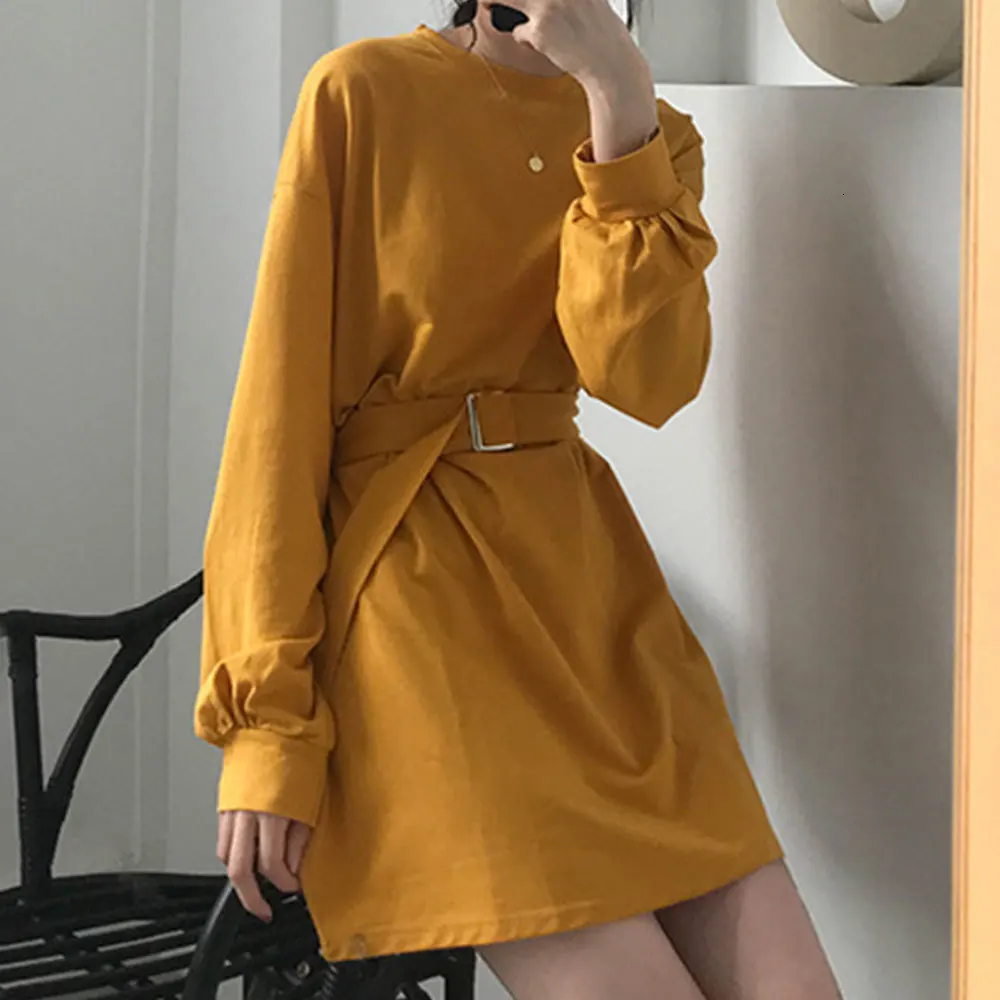 Женское свободное платье Jocoo Jolee уличная одежда в стиле Харадзюку однотонное