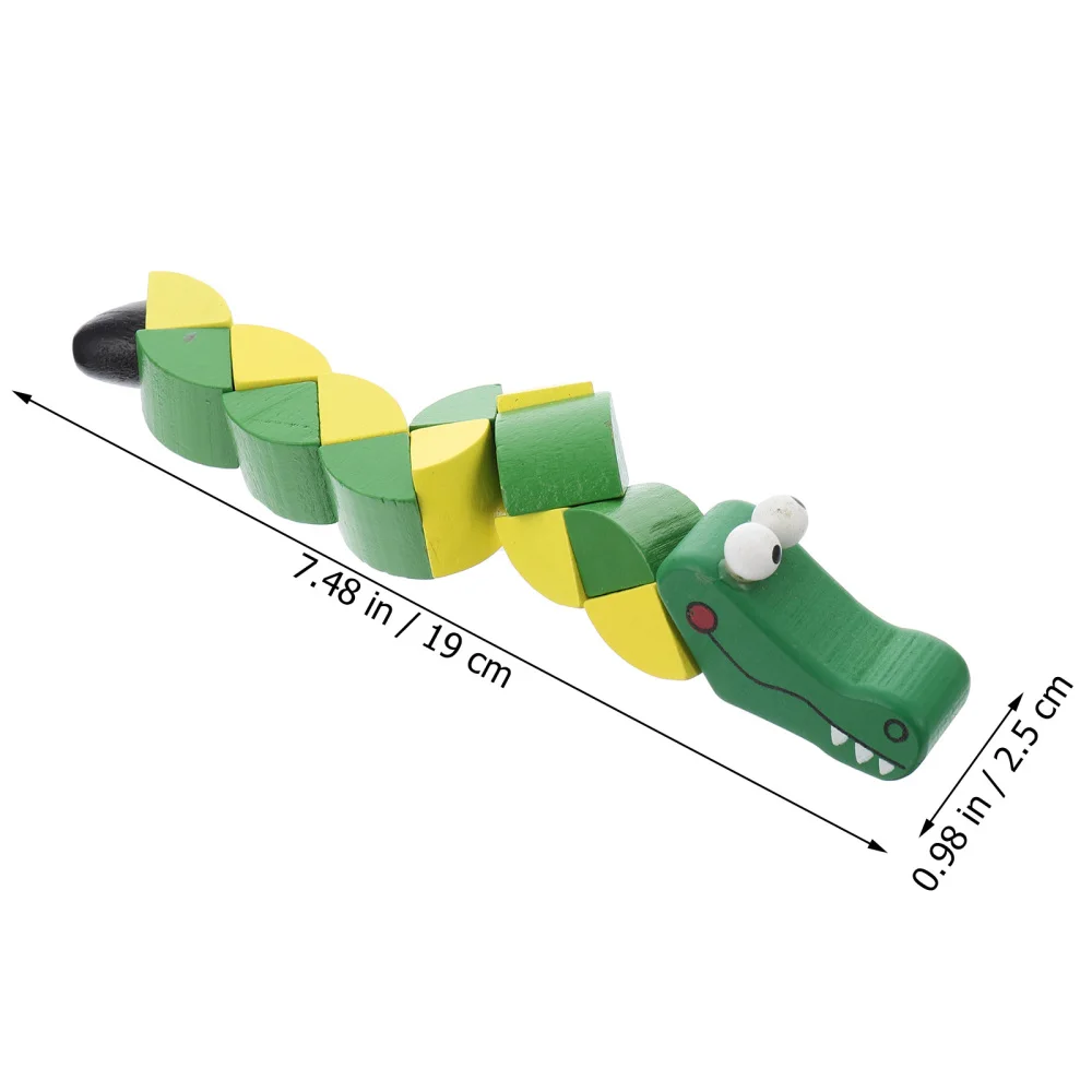 

3pcs Crocodile Shape Twisting Blocks Kids Puzzle Educational Plaything