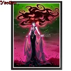 Фантазия мультфильм ведьма камни в форме ромба 5D Diy Набор для рисования с круглыми камнями и полотном картина алмазной мозаики Вышивка крестом украшения дома картины