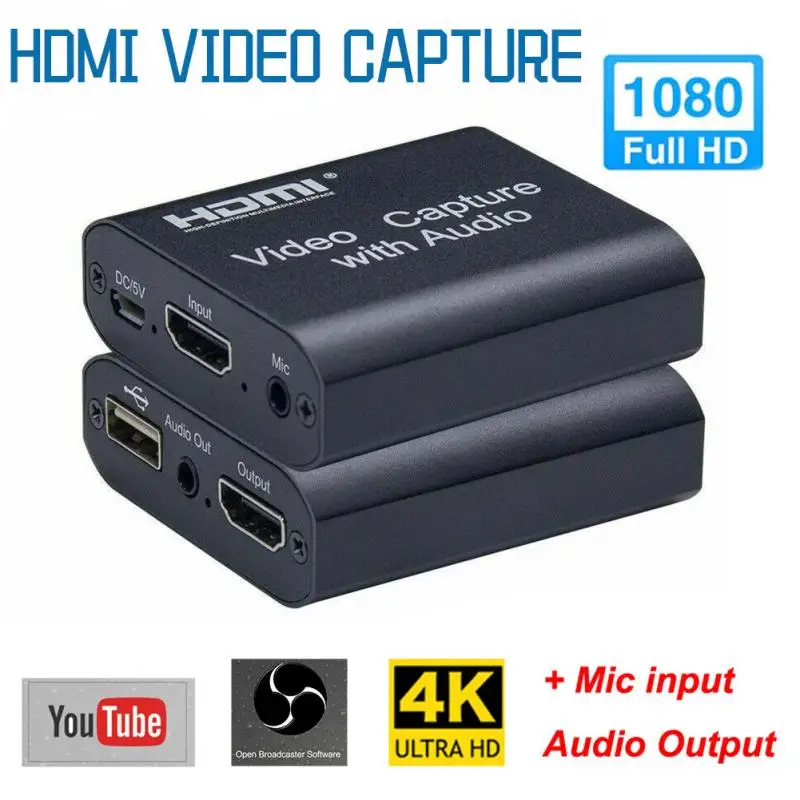 Устройство для видеокарты HDMI 1080P с петлевым выходом 4K видео устройство на USB 2