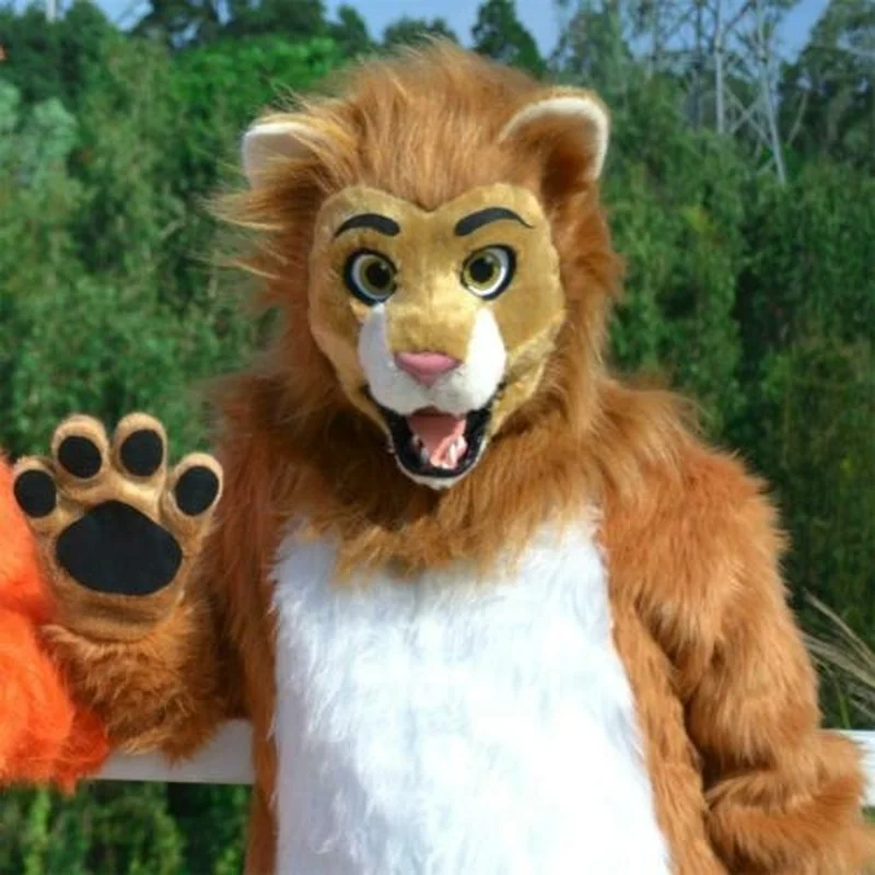 Косплей льва маскарадный костюм животного Хэллоуин Вечерние игры Необычные