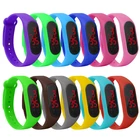 Разноцветные Повседневные спортивные часы с браслетом, светодиодные электронные часы, подарок для пары детей TXTB1