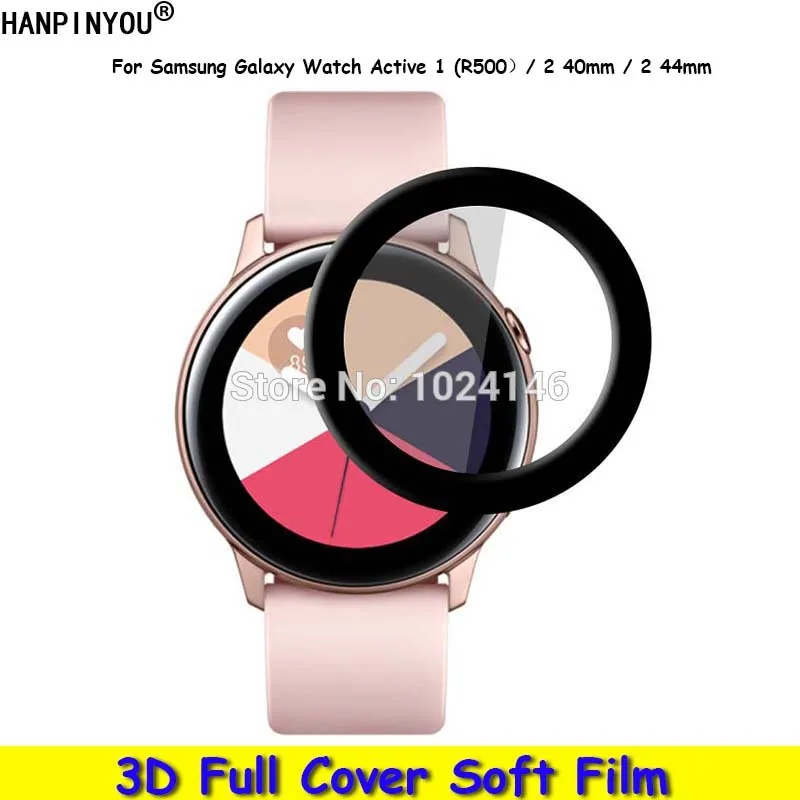 Защитная пленка для экрана Samsung Galaxy Watch Active 1 2 40 44 мм R500 3D изогнутая полностью