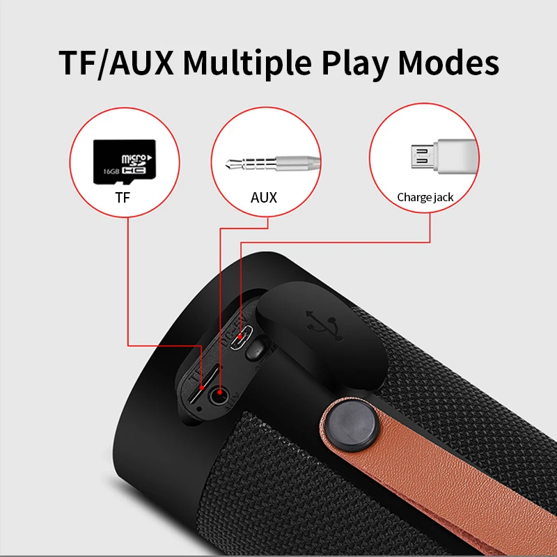 Оригинальный беспроводной bluetooth-динамик портативный динамик FM-радио стерео