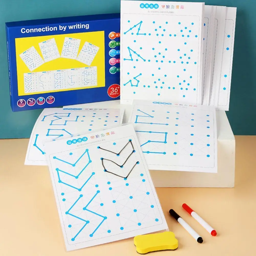

Children's Attention Visual Tracking Connection Training By Coordination Hand-eye Toy Toys Math Pen Writing Control Educati Z4C4