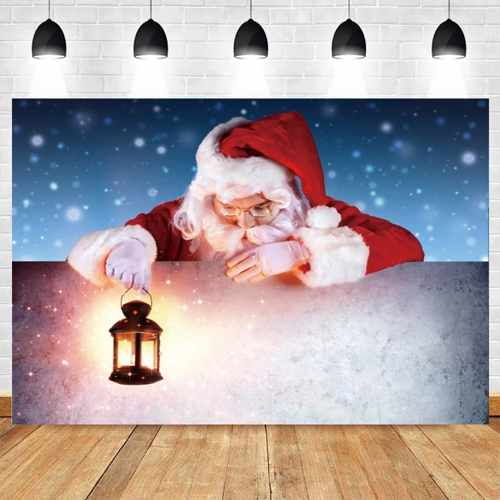 

Christmas Backdrop Santa Claus Winter Snowflake Newborn Baby Photography Background Vinyl Photozone Photophones For Photos Props