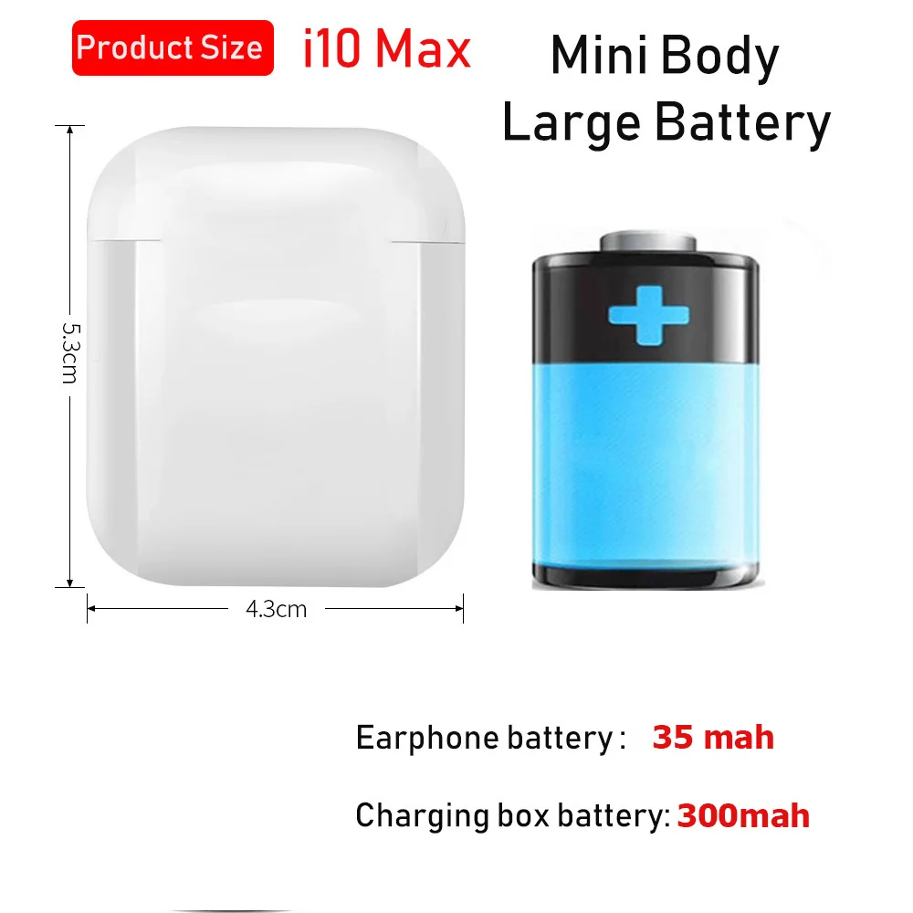 i18 i11 TWS мини беспроводные Bluetooth наушники inpods 12 i30 i10 max tws стерео наушники с зарядным устройством Mic