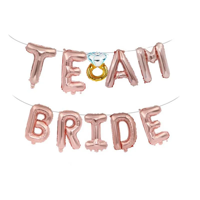 

Twins Party Team Bride Balloon Wedding Party Balloons Hen Party Accessories Bridal Shower Bachelorette Party Decor