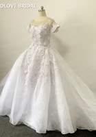 gorgeous ball gown lace wedding dress with short sleeves illusion vestido de noiva high quality bridal gown