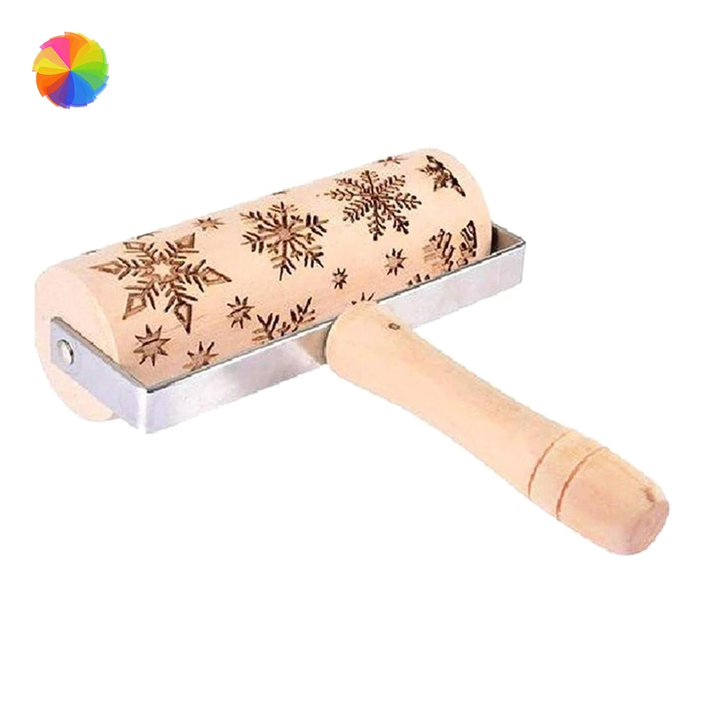 Рождественское тиснение печатное Печенье Тесто палка помадка инструмент толчок