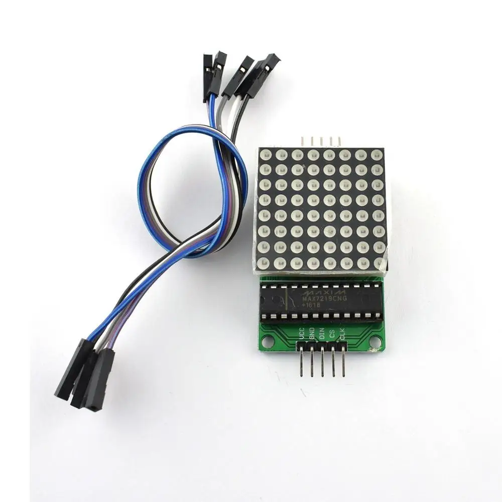 Модуль точечной матрицы MAX7219 комплект сделай сам 5 В интерфейс 8x8 одночиповый