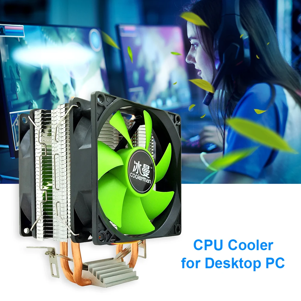 Вентилятор для охлаждения процессора SNOWMAN MX2 2 тепловых разъема охладитель труб