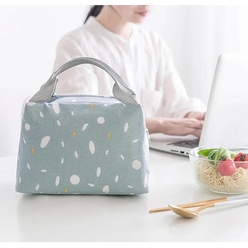 

4 Colors Women Men Kids Thermal Cooler Lunch Box Large Capacity Insulated Lunch Bag Portable Picnic Storage Food Bag