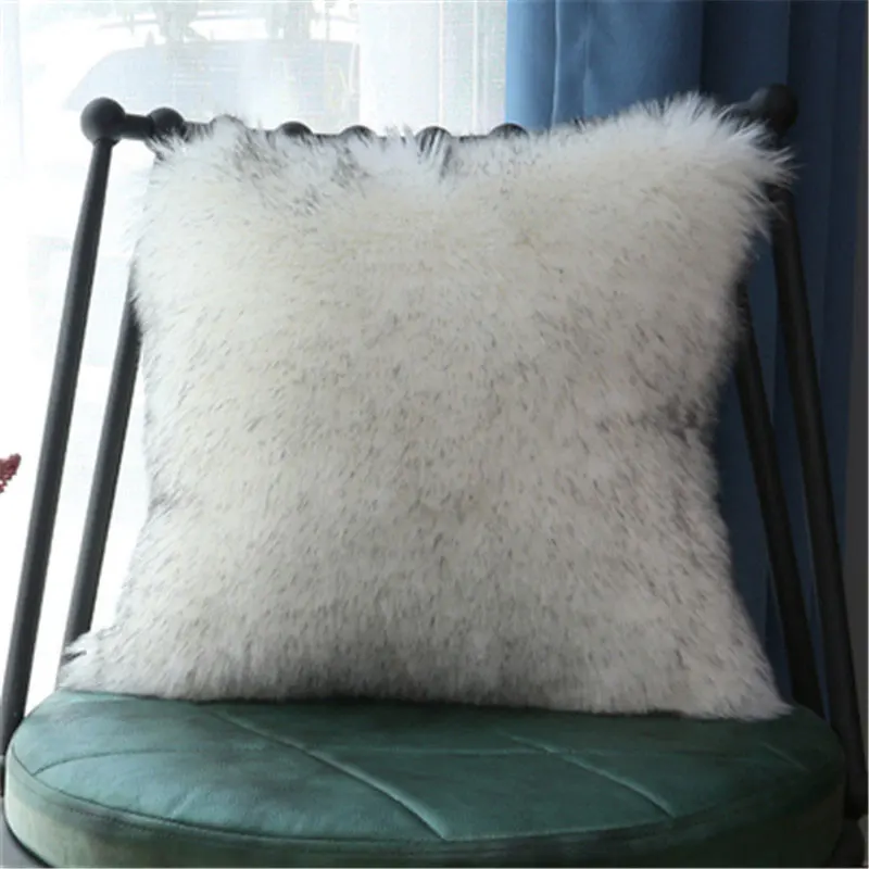 Плюшевая наволочка в скандинавском стиле 3 размера пушистая Подушка диванные