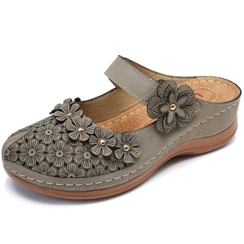Новинка Женские сандалии на плоской подошве Для женщин Открытые цветы в стиле