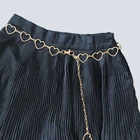 90cm love heart waist chain belt trendy waistband pants classic hollow girdle for women hip hop style fashion waist belts