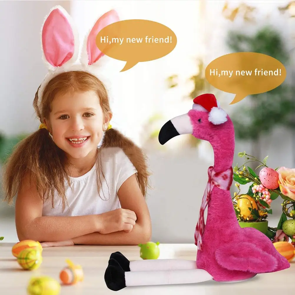 

Flamingo Plush Dancing Toy Electric Flamingo Stuffed Toy Talks and Dancing Animal Toys Git for Kids