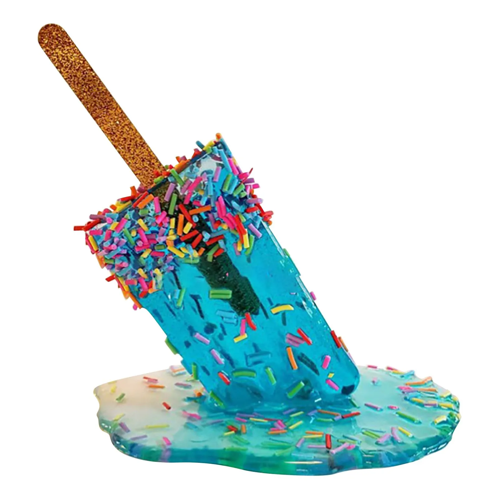 

Melting Lollipop Resin Sculptures Summer Cool Lollipop Crafts Summer Beach Cool Statues Home Decor Popsicle Ornament Home Decor