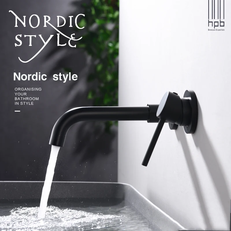 HPB ванная комната настенный выход с одной ручкой кран для раковины и грубый