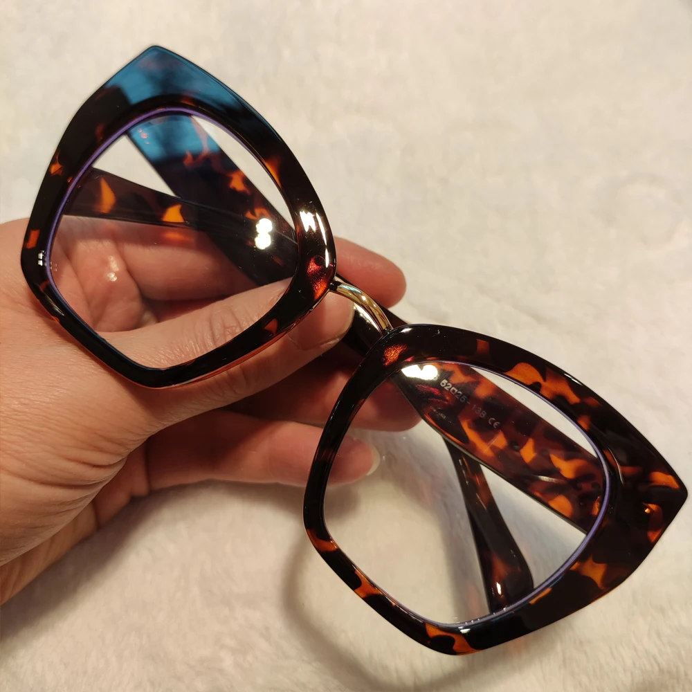 

Новинка 2021, модные пикантные леопардовые очки кошачий глаз, оправа для очков с защитой от синего света, Женские винтажные оптические прозра...