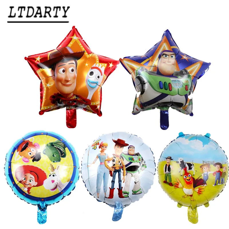 5pcs as picture 13 шт. HuDi воздушный шар из алюминиевой фольги, латексный шар в горошек, детская история для вечеринки в честь Дня Рождения, игрушка для украшения Buzz Lightyear, детская игрушка - Цвет: 5pcs as picture