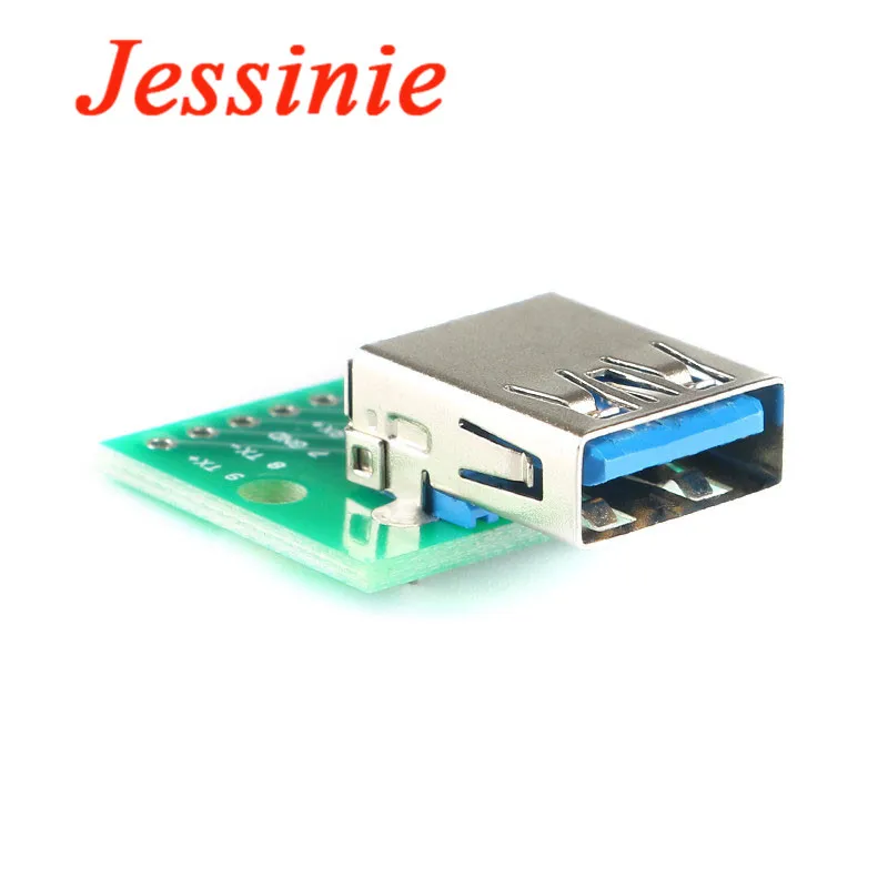 10 шт. плата адаптера USB 3 0 1 Мама-DIP 100 преобразователя соединителя PCB переменного