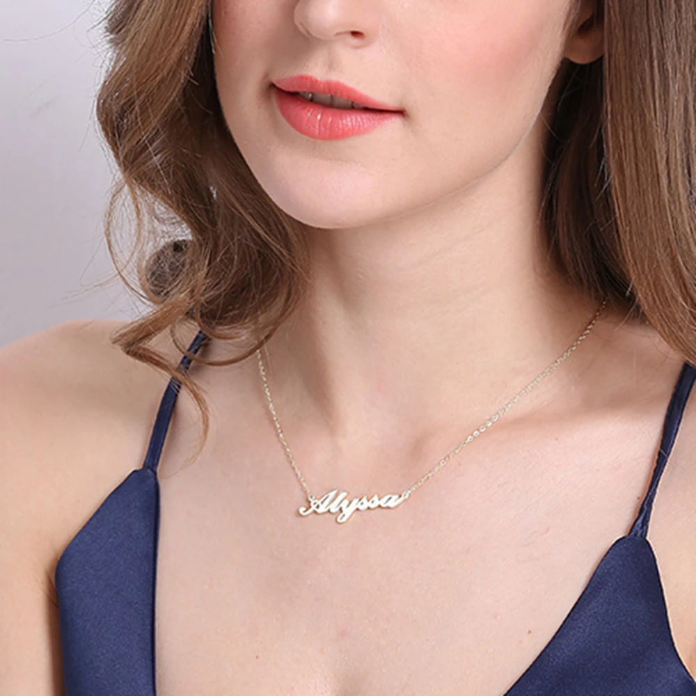 

Uonney Wholesale Personalized Carrie Name Necklace Customized Silver Rose Gold For Birthday Gift Necklaces Jewelry