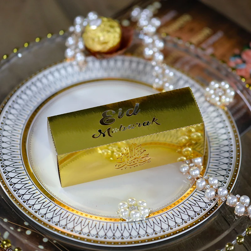 Коробка конфет Eid Mubarak 10 шт. коробка Рамадан Kareem подарочные коробки сделай сам