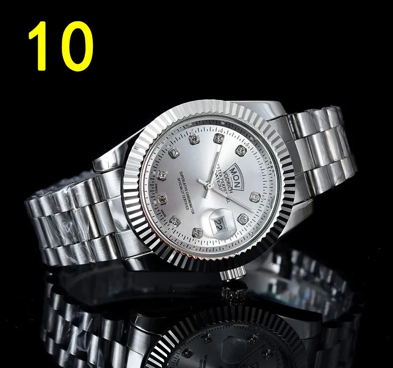 18K Gold Watch Men Luxury Brand Diamond Mens Watches Top Brand Luxury FF Role Quartz Watch Calender 