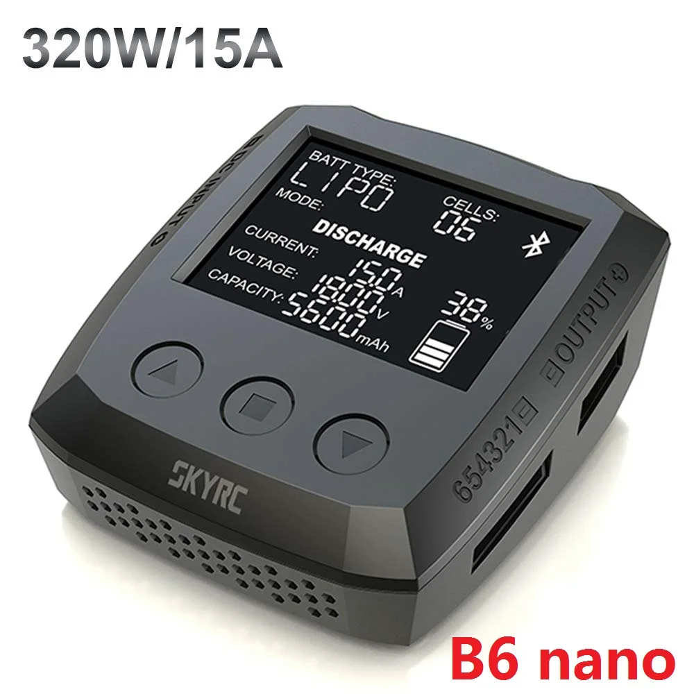 Зарядное устройство SKYRC B6 nano LiPo Dis зарядное 15 а/320 Вт DC для LiFe/ Lilon/ LiPo/ LiHV/ NiMH/ NiCd/ PB