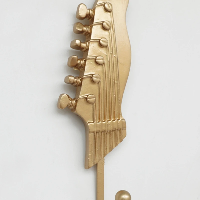 

Music Guitar Shape Hooks Wall Mounted Coat Rack Wooden Clothes Pegs Rustic 28GF