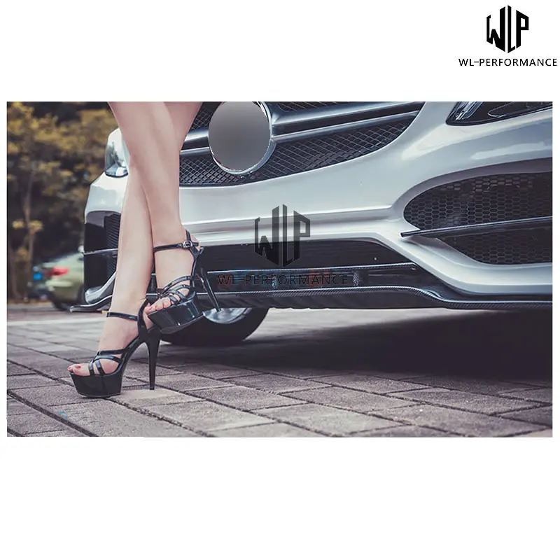 W205 CF/ПУ Неокрашенный материал передний и задний бампер боковые крылья юбки