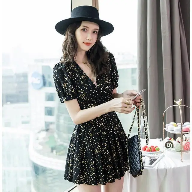 

2021 new women's fashion skirt ins style Korean dress small summer