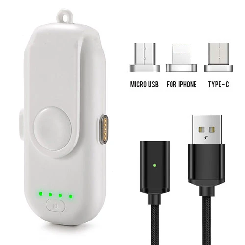 3 IN 1 White TOPZERO Портативный 4 Мини power Bank Магнитная Быстрая зарядка для iPhone samsung Micro type C Мобильный телефон power bank зарядное устройство - Цвет: 3 IN 1 White