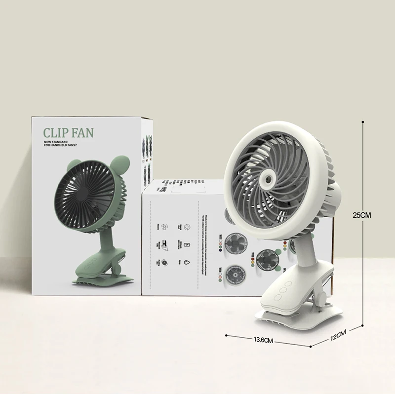 

1200 mAh Desktop Mini Fans 3 Speed Super Mute Cooler Cooling