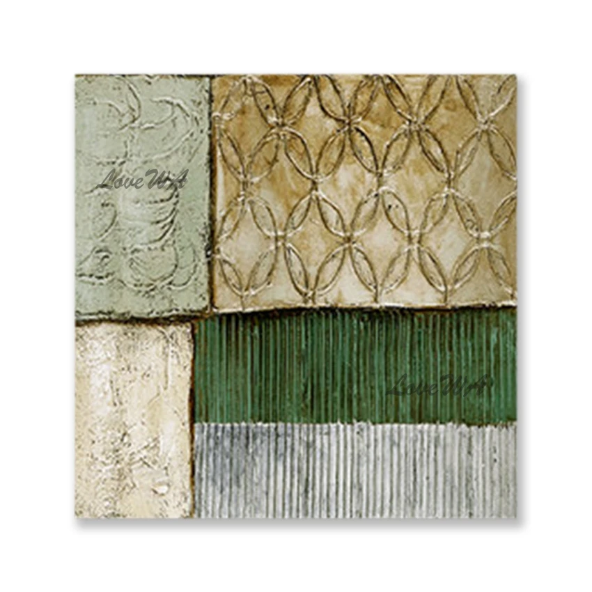 Картина маслом современный вход Золотая фольга настенная декоративная панель на