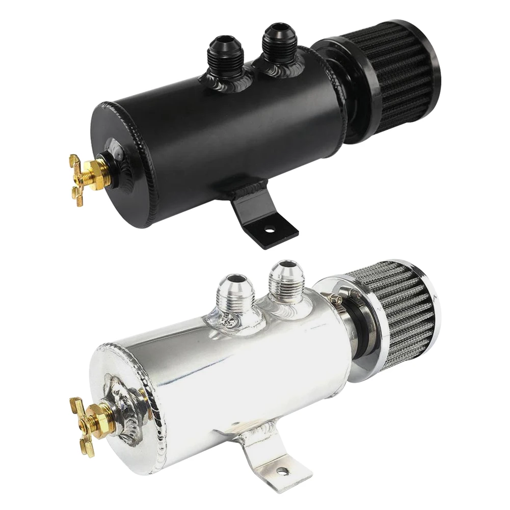 

2 порта автомобильный масляный бак двигателя AN10 универсальная перегородка резервуар масла топливный захват банки с зажимом фильтра