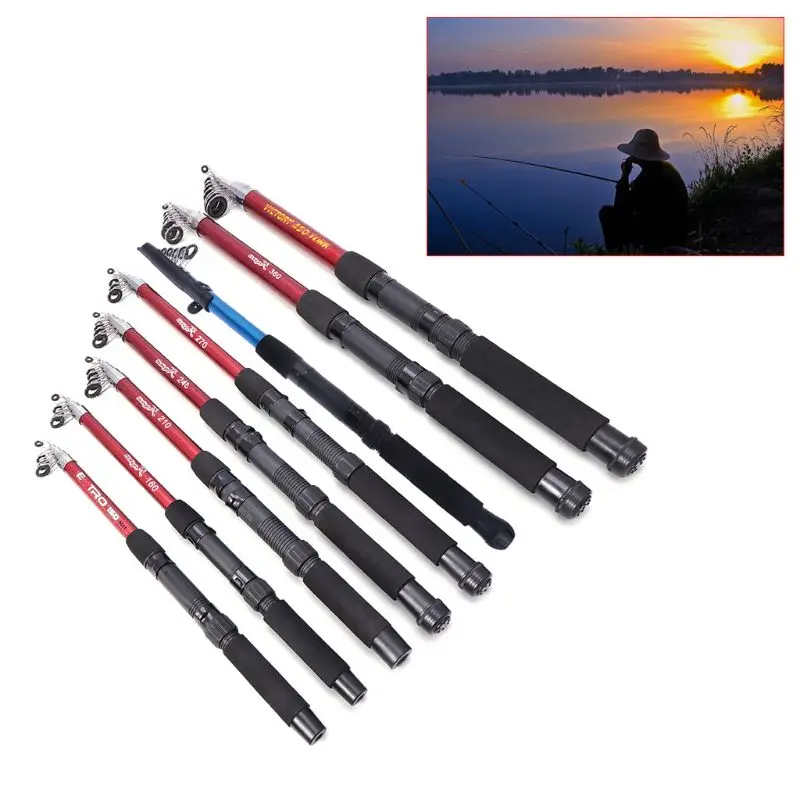 Fishing Rod Fiberglass Pole Casting 1.5-4.5m Tackle Telescopic Spinning Portable | Спорт и развлечения
