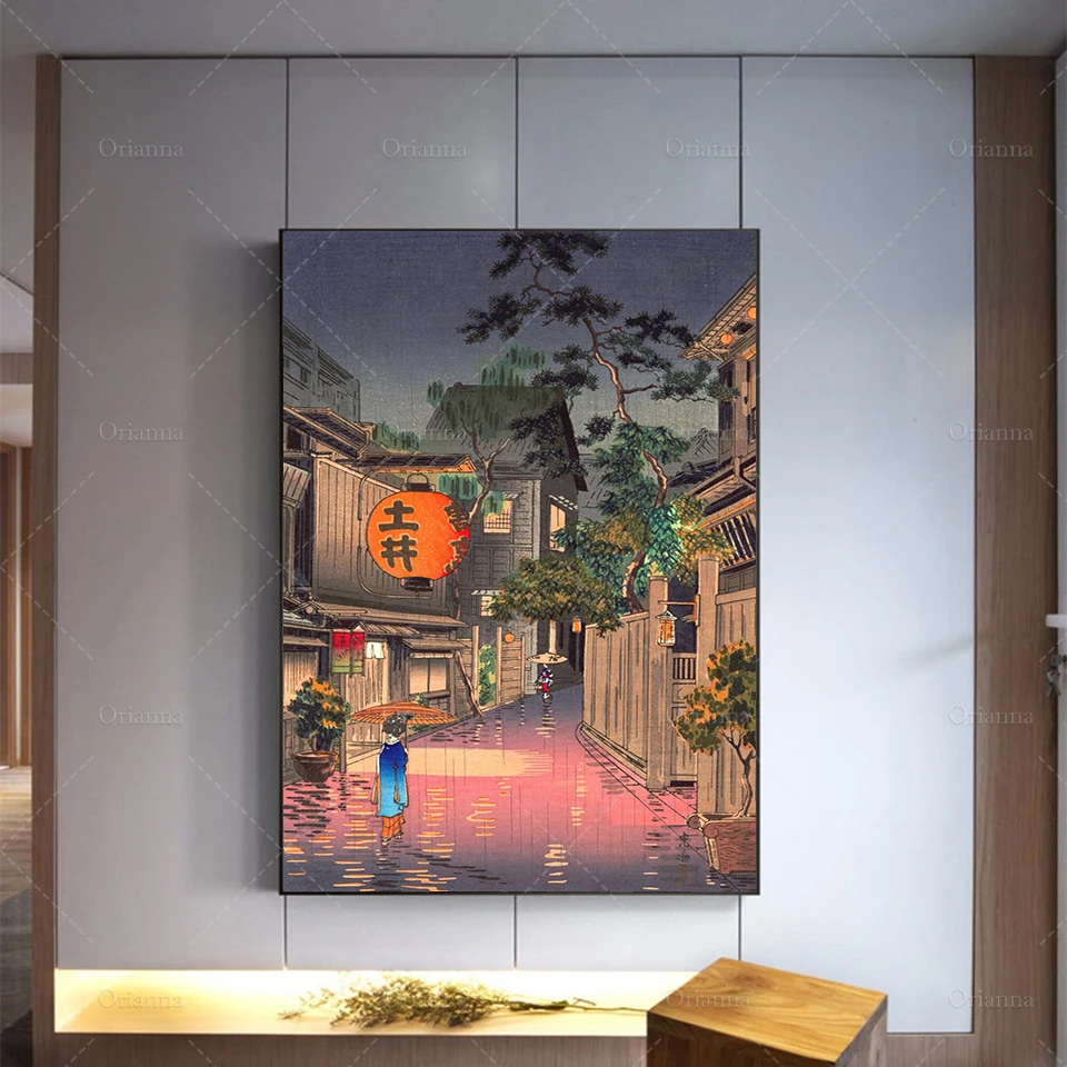 

Ushigome Kagurazaka by Tsuchiya Koitsu Vintage Poster Ukiyo-e Art Print,Japanse Print, Gift idea - Wall Art Poster Print Prints