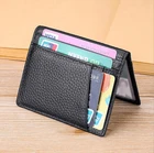 Супертонкий мягкий кошелек из 100% натуральной кожи, мини-держатель для кредитных карт, кошелек с несколькими отделениями для монет, кошелек, держатели для карт, мужской кошелек
