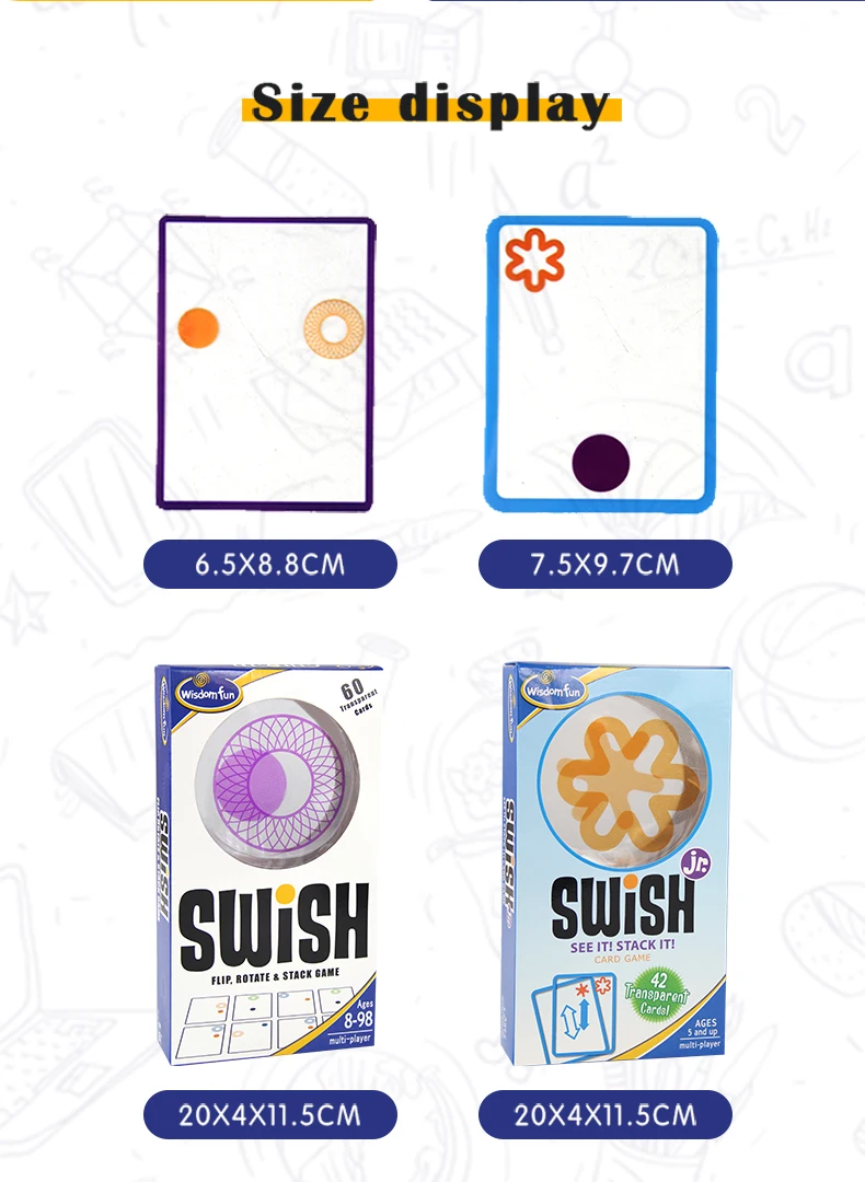 Swish-веселые домашние вечерние настольные игры в стиле мини для детей, как это классическая образовательная карта игра логическая игра Вечерние игры