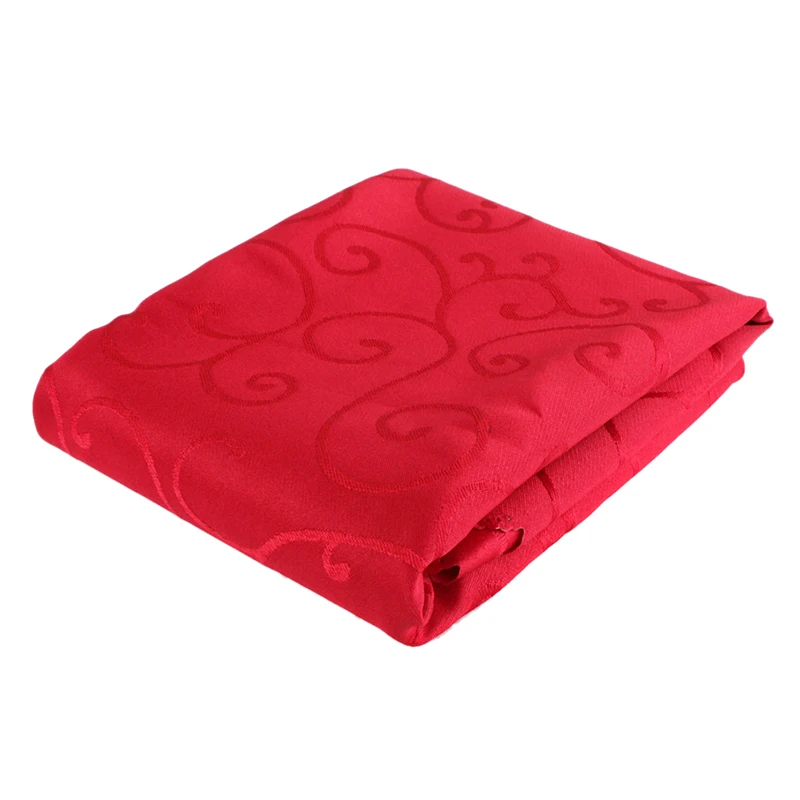 Круглая скатерть 40 дюймов из полиэстера красная для свадебного банкета