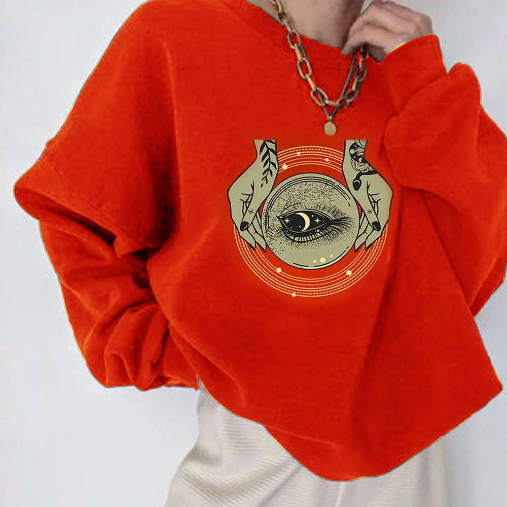 

HEFLASHOR Oversized Fleece Hoodie Women 2021 Autumn Winter Long Sleeve Pullover Sweat Shirt Top Ladies Print Sweatshirt Plus