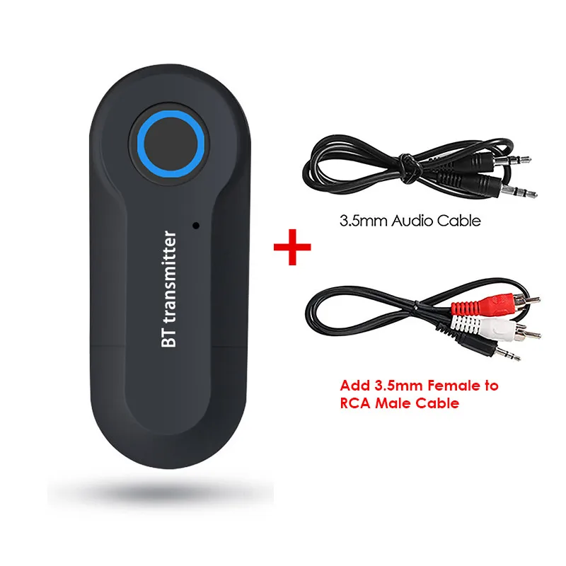 Add RCA Cale VIKEFON Bluetooth передатчик аудио 3,5 мм AUX Bluetooth 4,2 USB адаптер RCA MP3 музыка автомобильный комплект ТВ Беспроводной для динамика наушников - Цвет: Add RCA Cale
